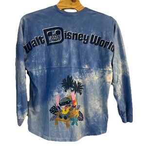 Spirit Jersey Stitch Shirt Adult XL Walt Disney‎ World Hawaiian Aloha Beach Blue